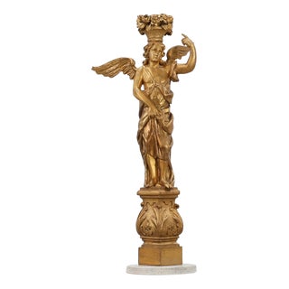 Louis XVI Gilt Oak Angel Figure Part of a Altar, 18th Century For Sale