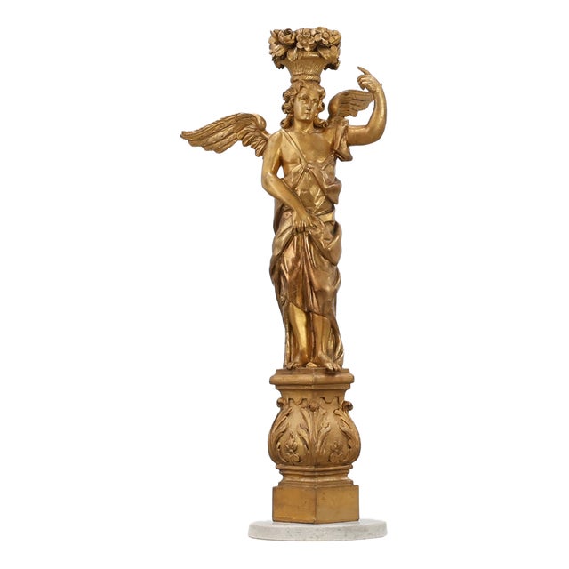 Louis XVI Gilt Oak Angel Figure Part of a Altar, 18th Century For Sale