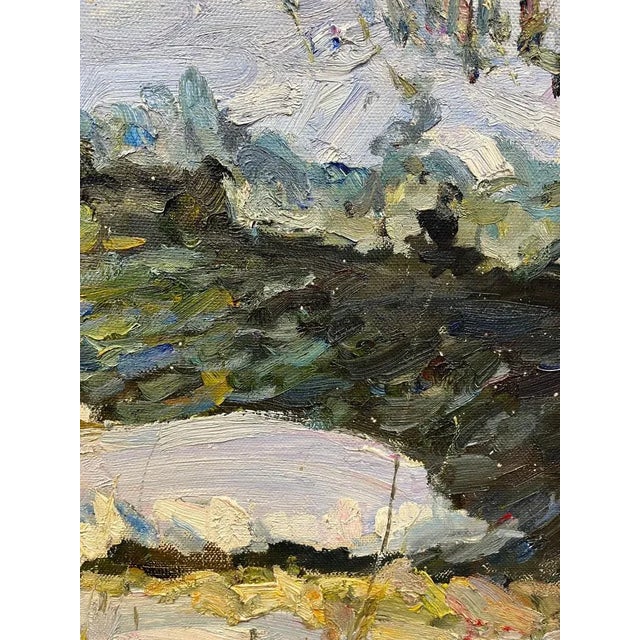 Georgij Moroz Stream Illuminated by the Sunwinter, Light, Snow Cm. 97 X 85 1999 1999 For Sale - Image 3 of 6