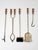 Vintage Hollywood Regency Brass Fireplace Tools Set With Wood Handles For Sale - Image 10 of 18
