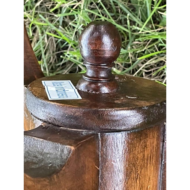 Victorian Mid Century Barley-Twist Torchère Mahogany Pedestal Stand For Sale - Image 3 of 17