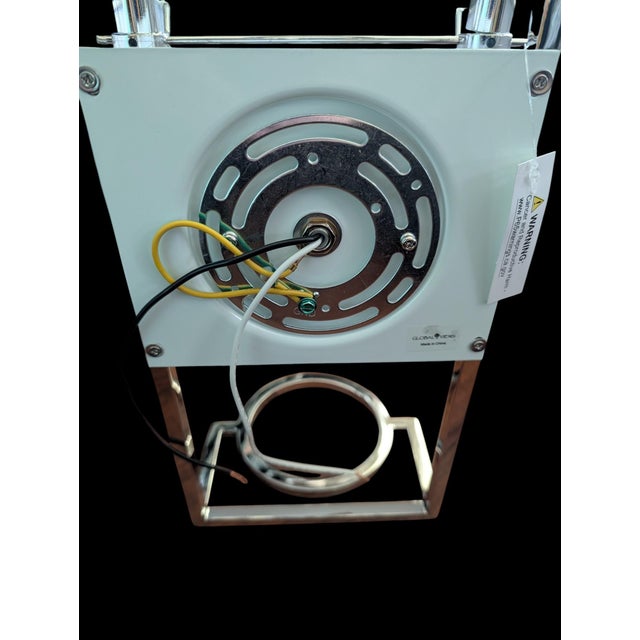 Metal Global Views Fortune Teller Sconces Pair New Polished Stainless Steel For Sale - Image 7 of 8