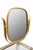 1950s Mid Century Modern Italian Swivel MIrror Stand by Mingazzi, Gold Leaf, Brass and Lacquered Wood For Sale - Image 5 of 11