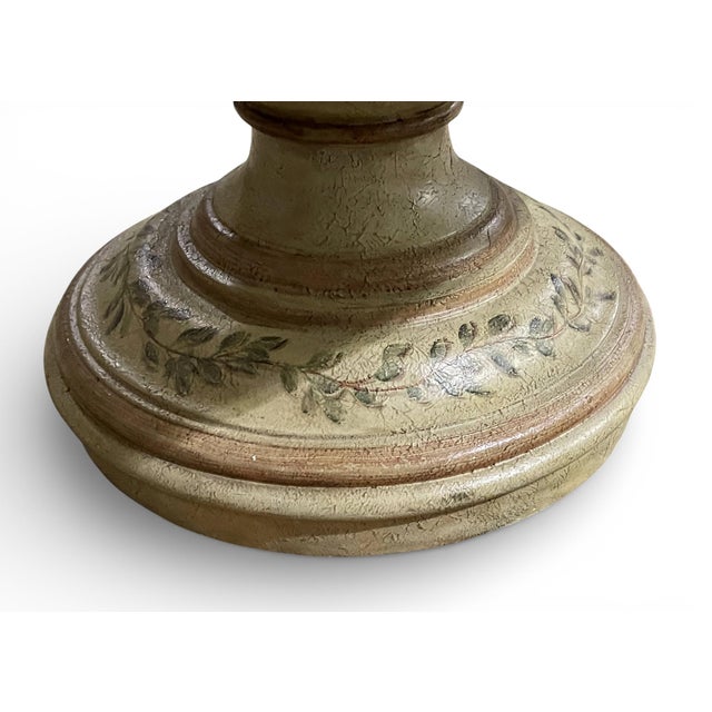 Vintage Pulaski "Oriental Treasures" Hand Painted Pedestal Dining Table For Sale In West Palm - Image 6 of 13