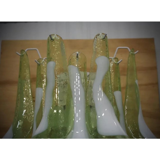 Green and White Murano Glass Wall Light from Mazzega, 1990s For Sale - Image 4 of 8