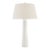 Chapman & Myers by Visual Comfort Signature Fluted Spire Large Table Lamp in Plaster White with Linen Shade For Sale