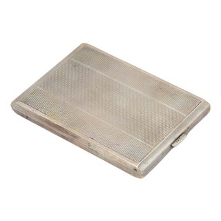 Silver Cigarette Case with Asymmetrical Patterns For Sale