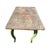 French Country Antique Rustic Green Swedish Writing Desk Console Table For Sale - Image 3 of 9