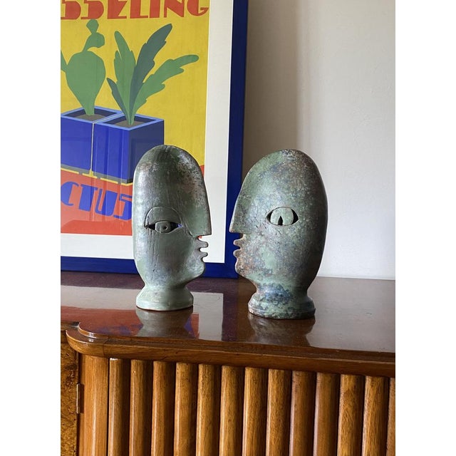 Loul Combres, Les Bisous, 1987, Terracotta, Set of 2 For Sale - Image 14 of 18