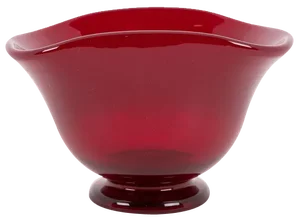 Red Art Glass Bowl by Monica Bratt for Reijmyre Glasbruk, Sweden, 1950s