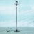Minimalist Bauhaus Style Floor Lamp in Glass and Chrome For Sale - Image 11 of 11