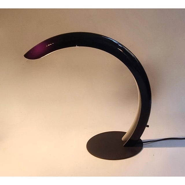 AVMazzega Mid-Century Modern Black Murano Glass Table Lamp from AV Mazzega, Italy, 1970s For Sale - Image 4 of 6