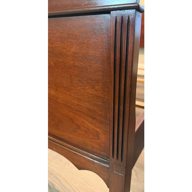 1930s Vintage Federal Carved Mahogany Twin Beds, Pair For Sale - Image 5 of 16