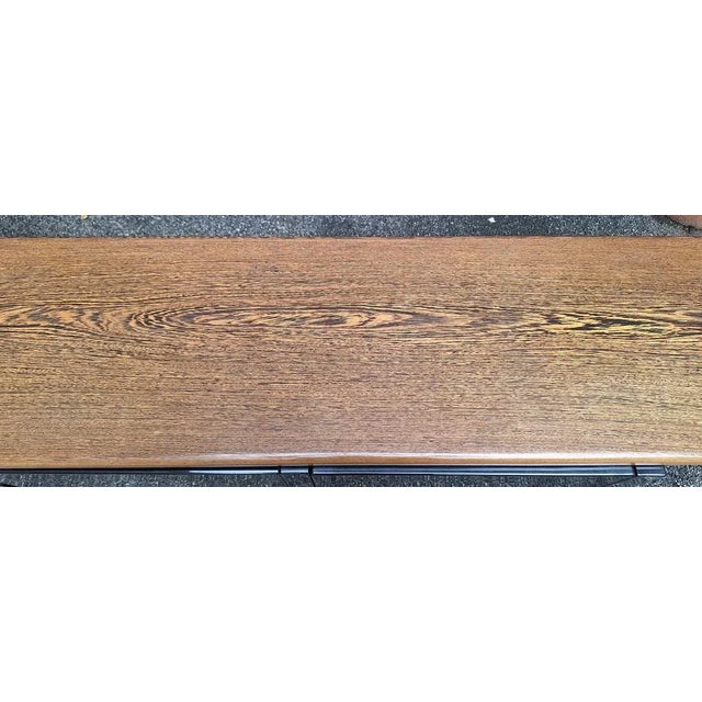 1960s Wall Console in Gorgeous Wood with Die-Cast Aluminum Latches, 1960s For Sale - Image 5 of 7