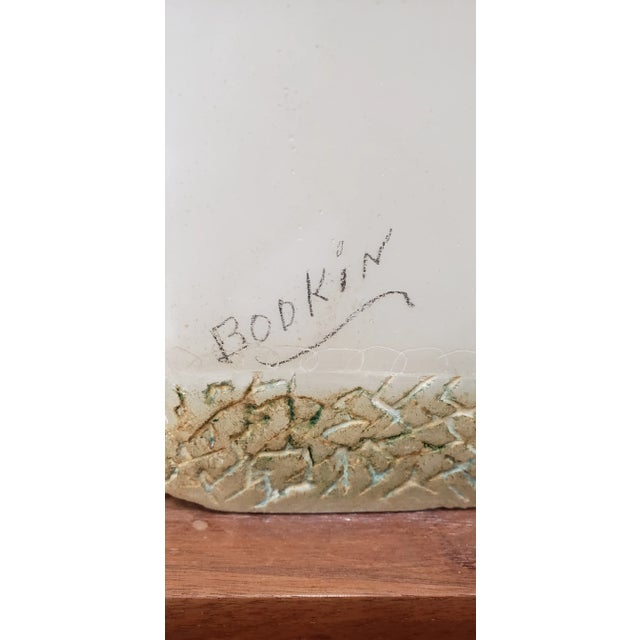 Fine Alabaster Sculpture " Woman With Guitar" by Bodkin C.1960s For Sale - Image 9 of 10