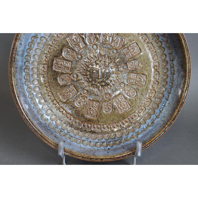 Stoneware Bowl with Sun Motif by Jean-Claude Taburet for Hb Henriot, 1960s-1970s For Sale - Image 12 of 18
