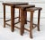 Contemporary Vintage Hand-Carved Wood Cherry Blossom Asian Nesting Tables For Sale - Image 3 of 12