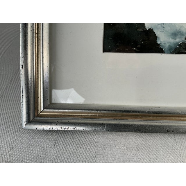 Late 20th Century Original Watercolor Painting by Suzanne Dodge "Madeira Surf", Framed For Sale - Image 10 of 10