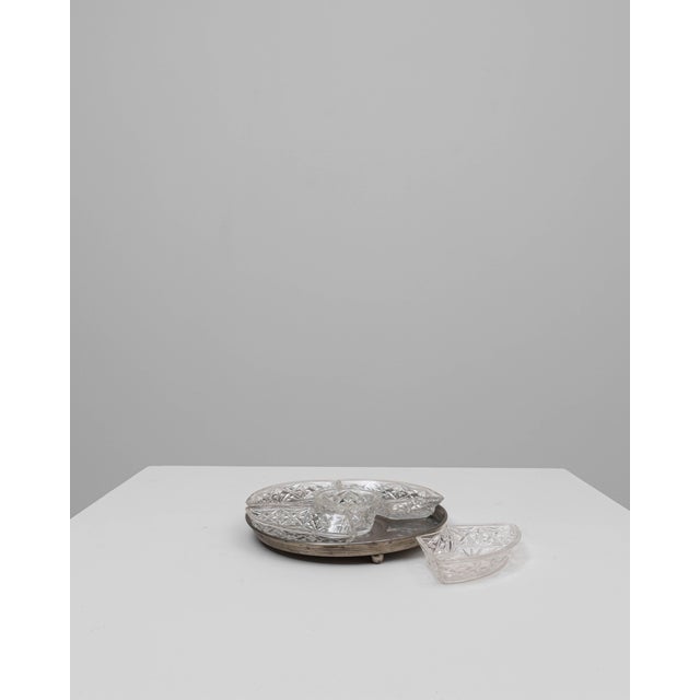 20th Century French Crystal Serving Dish On Silver Base For Sale - Image 11 of 18