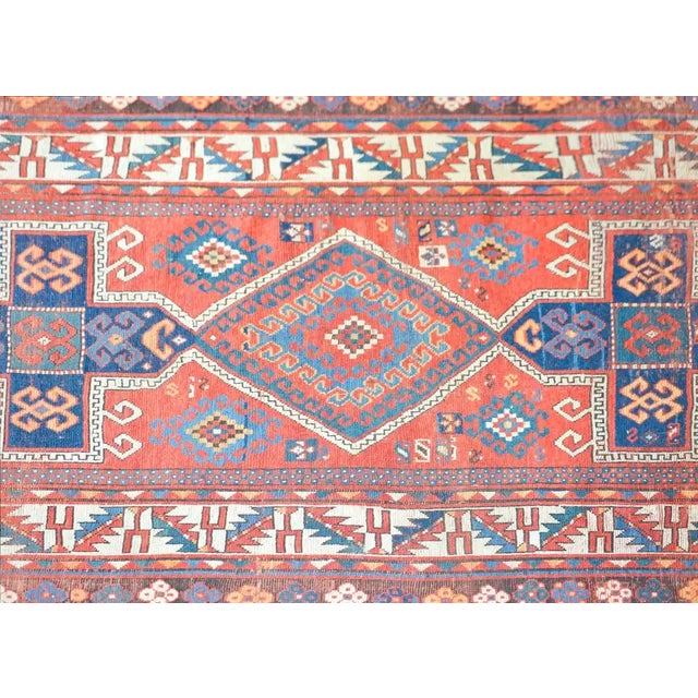 Tribal Early 20th Century Persian Kazak Rug For Sale - Image 3 of 12