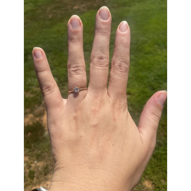 Antique Victorian .40ctw Diamond Engagement Ring, 14k Yellow Gold, Rs 6.25 For Sale In Greensboro - Image 6 of 6