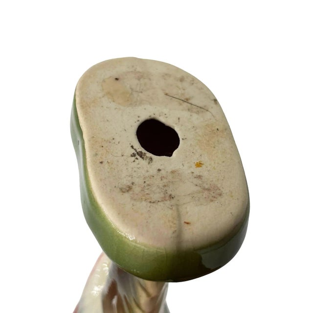 Mid-Century Modern California Pottery Ceramic Flamingo Figurine Set With Tropical Pond Tray - 3 Piece Set For Sale - Image 14 of 17