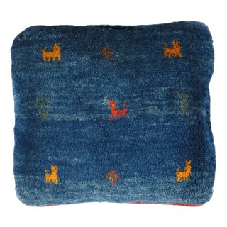 Pasargad DC Fine Hand Knotted Persian Gabbeh Pillow For Sale
