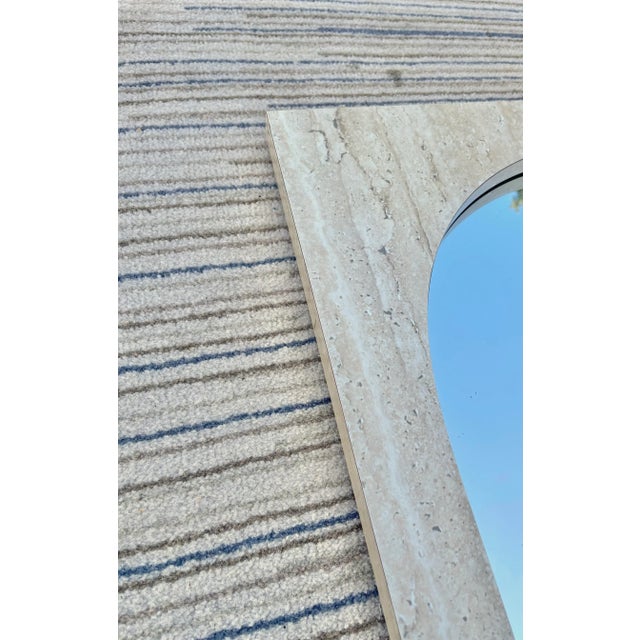 1980s Postmodern Marbleized Formica Wall Mirror For Sale - Image 9 of 10