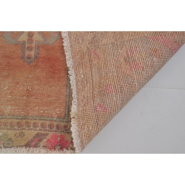 Vintage Handknotted Oushak Rug For Sale - Image 9 of 10