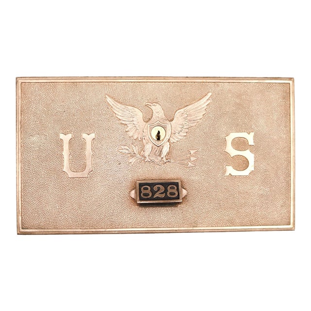 Yale & Towne Vintage Bronze u.s. Post Office Box Door For Sale