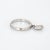 Tiffany and Co. Tiffany & Co Heart Diamond Charm Ring Estate Platinum Tag Sz 5.75 Jewellery For Sale - Image 4 of 7