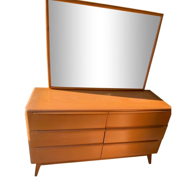 Vintage MidCentury Modern Heywood Wakefield Dresser & Mirror Chairish