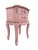 2000 - 2009 Vintage French Pink Distressed Nightstand With Floral Carvings For Sale - Image 5 of 13