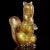 Mid-Century Modern Vintage Seguso Murano Dark Amethyst Gold Flecks Italian Art Glass Squirrel Figurine Paperweight For Sale - Image 3 of 9
