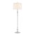 Barbara Barry by Visual Comfort Signature Lotus Floor Lamp in Plaster White with Linen Shade For Sale