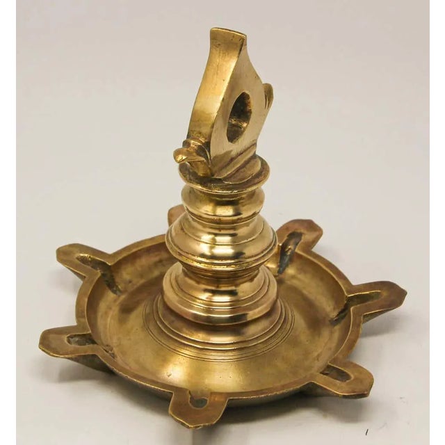 Brass Oil Lamp Traditional Temple Religious Asian Hindu Diya Art India 1900 For Sale - Image 11 of 13