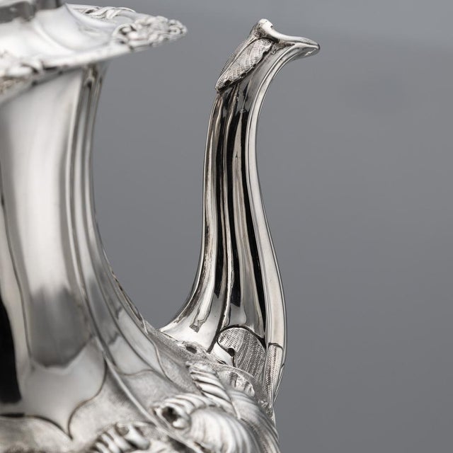 Antique Victorian Silver Tea Service, London, 1854, Set of 4 For Sale - Image 13 of 18