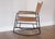 Mid Century Modern Style Metal and Leather Rocking Chair For Sale - Image 4 of 13