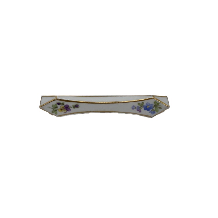 Porcelain Knife Rest with Flowers and Gold Rim from Meissen, Germany ...