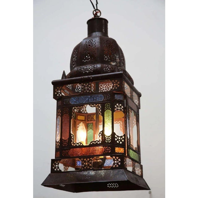 Brown Moroccan Traditional Moorish Light Pendant For Sale - Image 8 of 13