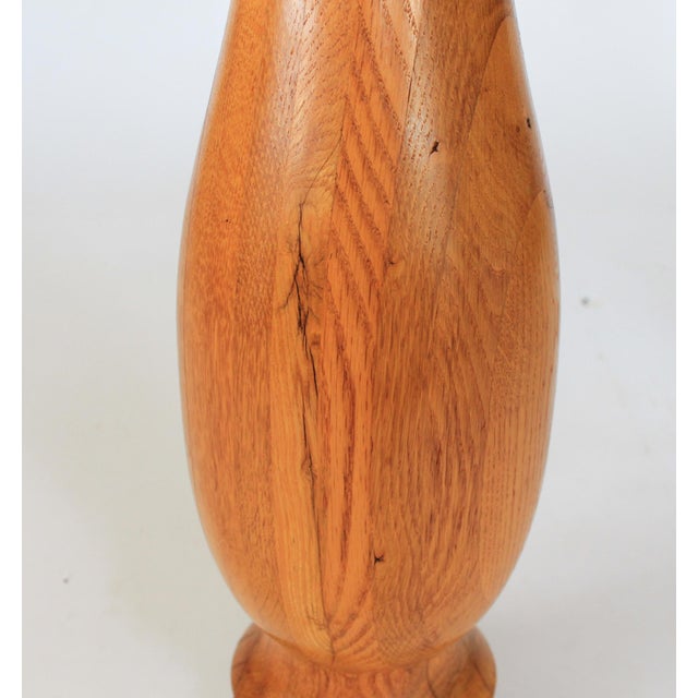Vintage Hand Turned Wood Table Lamp For Sale - Image 11 of 12