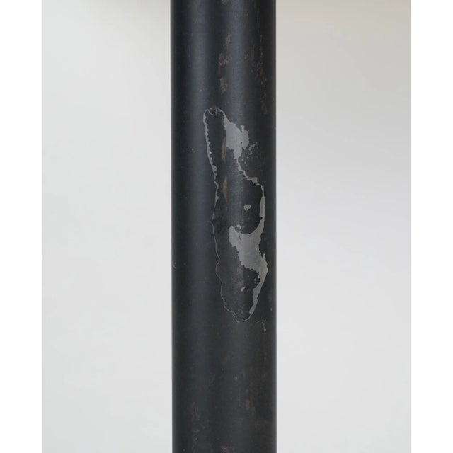 Wood Handcrafted Industrial Flooring Steel Bistro Table For Sale - Image 7 of 11