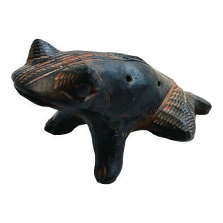 Vintage Pottery Frog Whistle For Sale