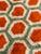 Handwoven Moroccan Mrirt Wool Rug, Orange & Sage Green Honeycomb Berber Carpet, Organic Modern Area Rug, 87" X 118" For Sale - Image 6 of 11