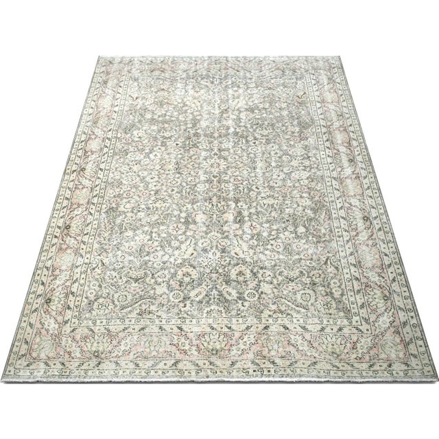 1960s 1960s Turkish Oushak Rug For Sale - Image 5 of 7