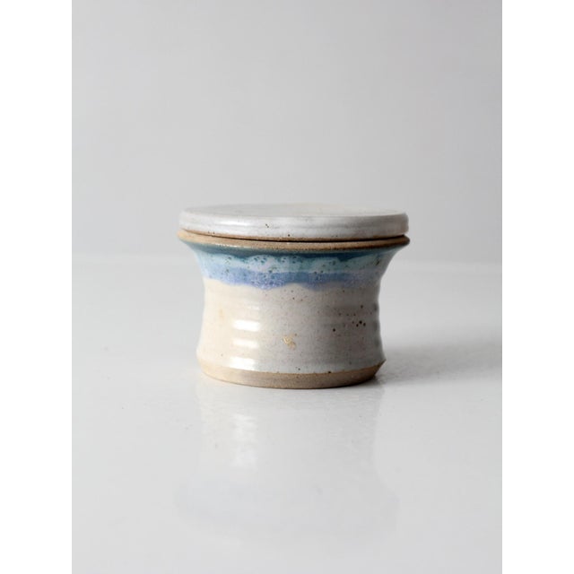 Vintage Handmade Studio Pottery Butter Keeper For Sale - Image 14 of 15