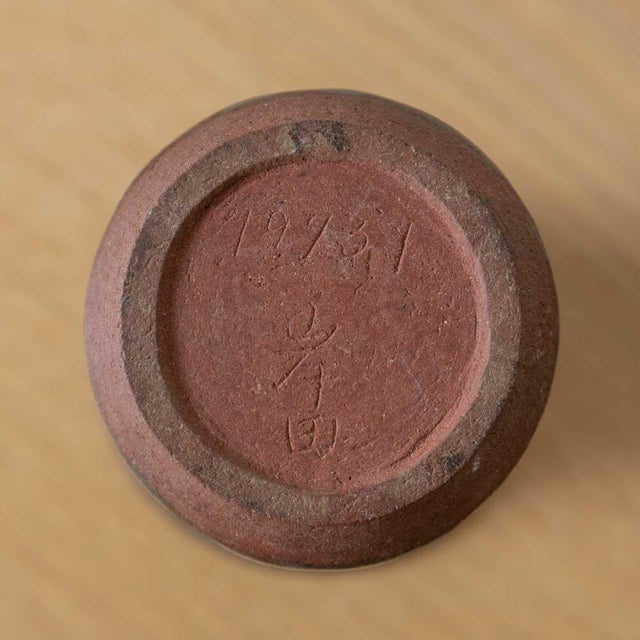 Brown 1960s Japanese Bizen-Style Stoneware Vase For Sale - Image 8 of 8