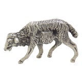 Vintage Italian Genuine Silver Sheep Detailed Figurine, 1970s For Sale