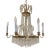 French Empire Chandelier Crystal & Brass Gilt 12-Light For Sale