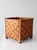 Vintage Woven Bamboo Storage Basket With Geometric Herringbone Pattern For Sale - Image 6 of 12